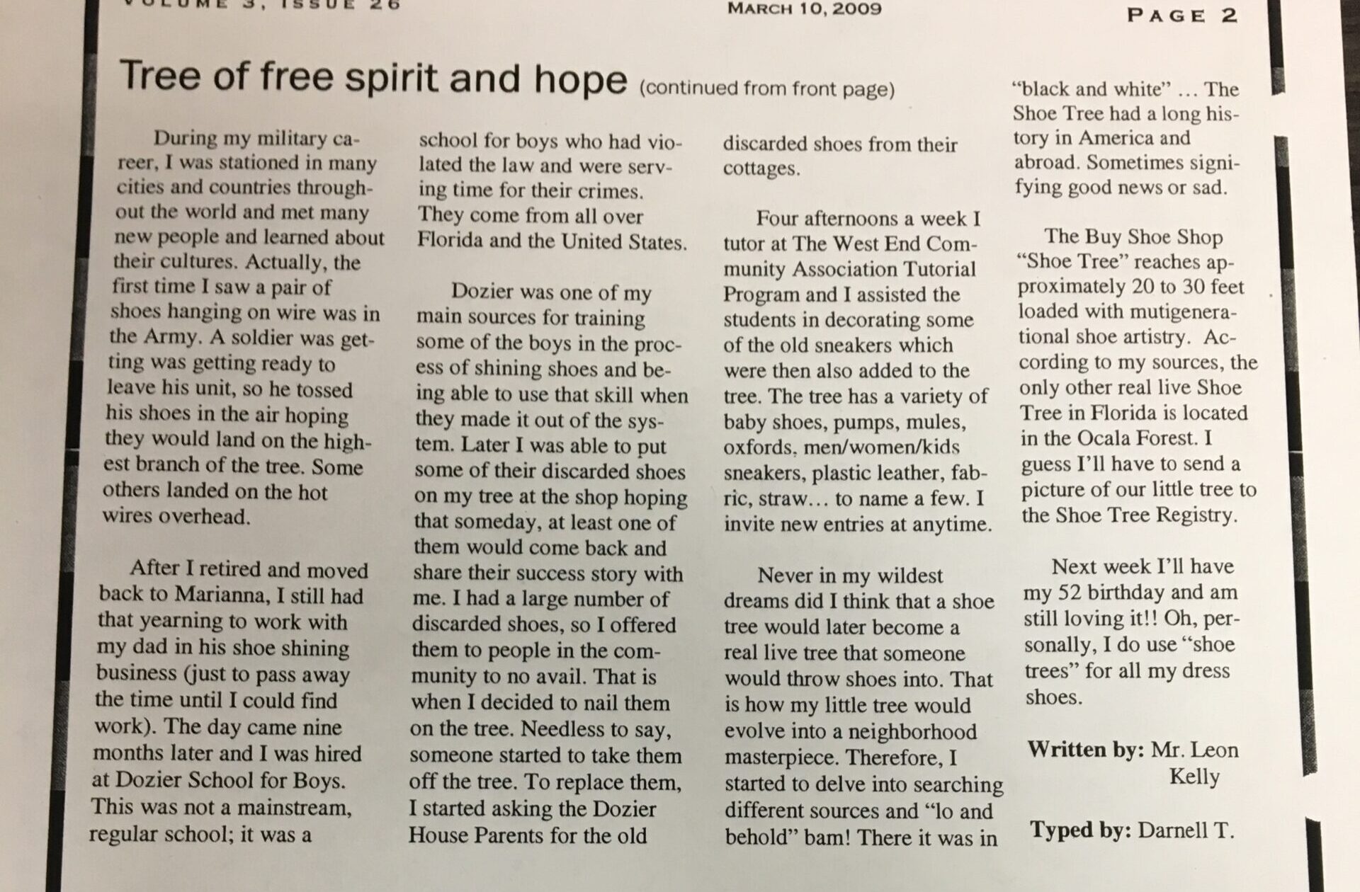The Inside article on the Shoe Tree
